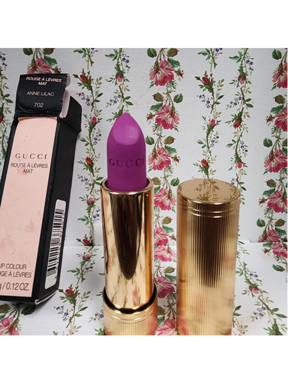 Gucci Anne Lilac lipstick in shade 702 #gucci #lipstick